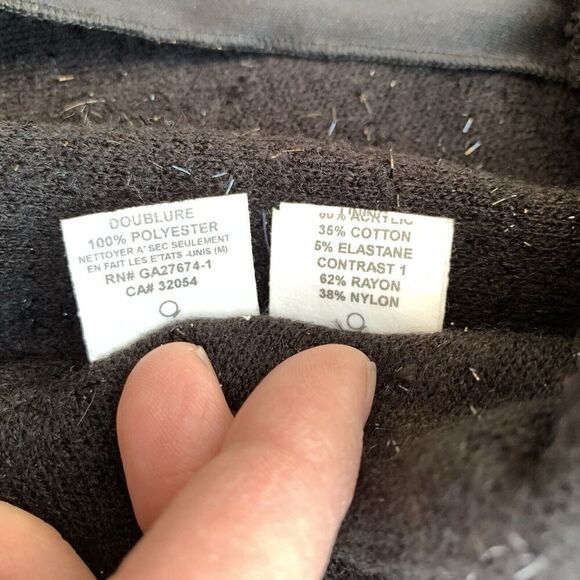 Eva Franco Asymmetrical Lace Metallic Tweed Skirt Black 0 XXS Fairycore Party - Picture 10 of 11